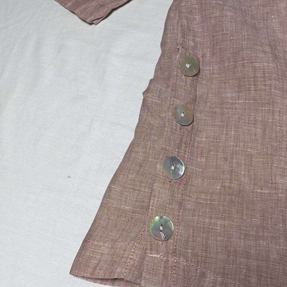 NWOT Sigrid Olsen Women's Lagenlook 100% Linen V-Neck Tunic/Blouse - Size 2X - Picture 2 of 15
